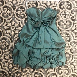 Green cocktail dress